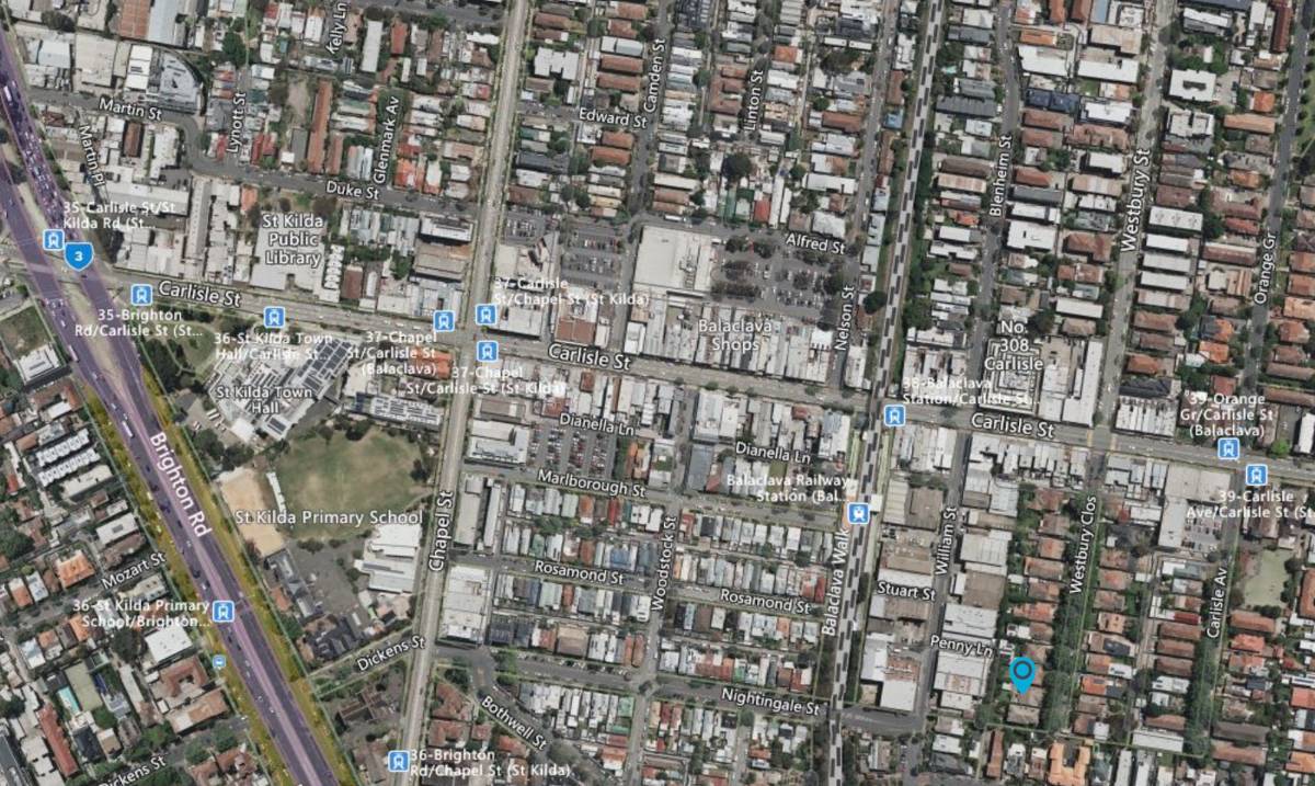 Satellite map of Balaclava, Melbourne