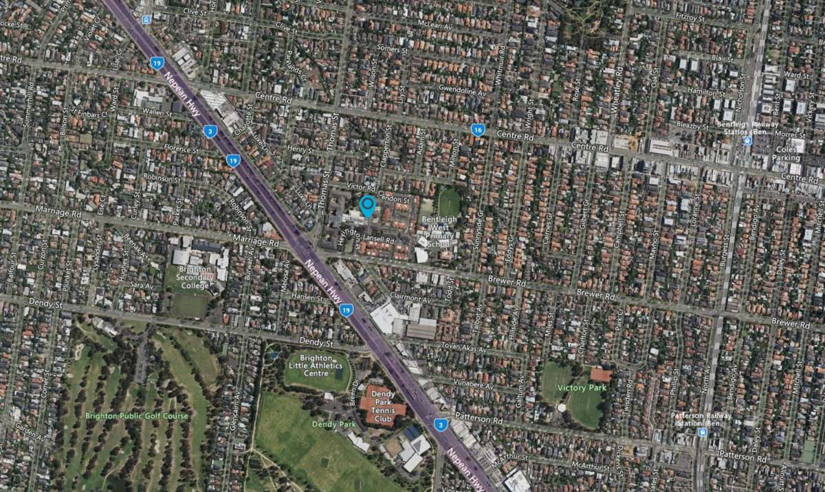 Satellite map of Brighton East, Melbourne