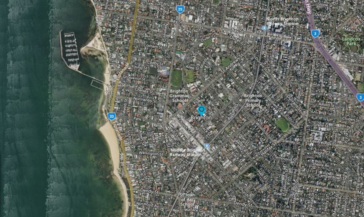 Satellite map of Brighton, Melbourne