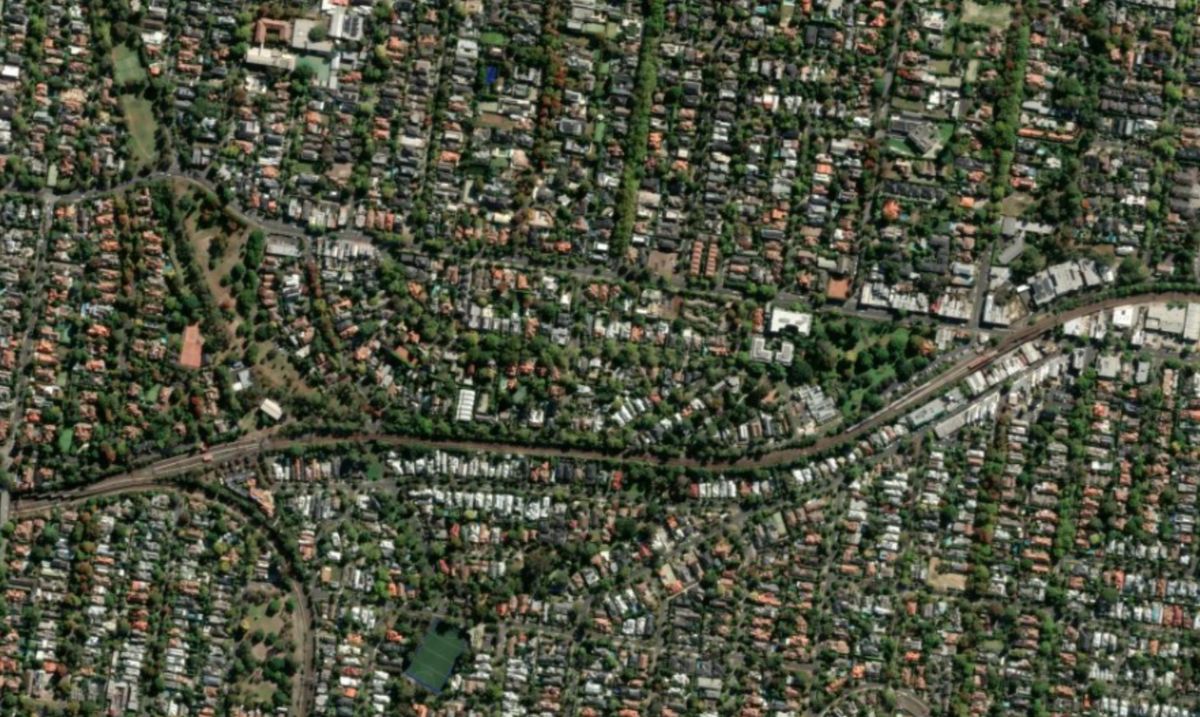 Satellite map of Canterbury, Melbourne