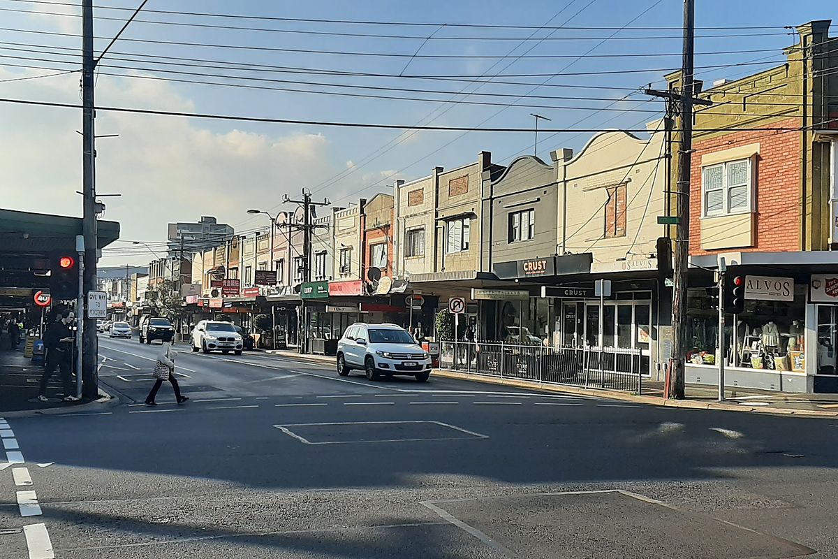 Heritage shopfronts along Koornang Road in Carnegie, Melbourne