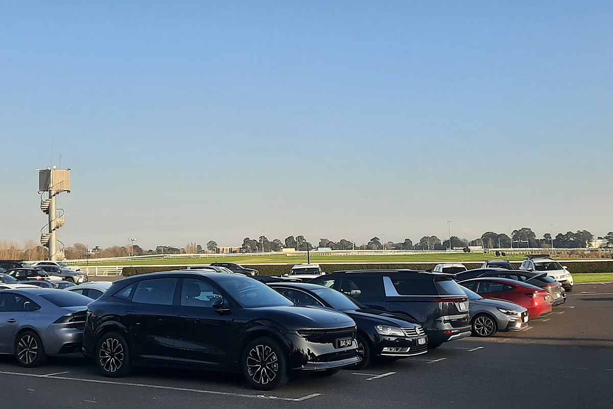 Open ground and car park beside Caulfield Racecourse in Caulfield East, Melbourne