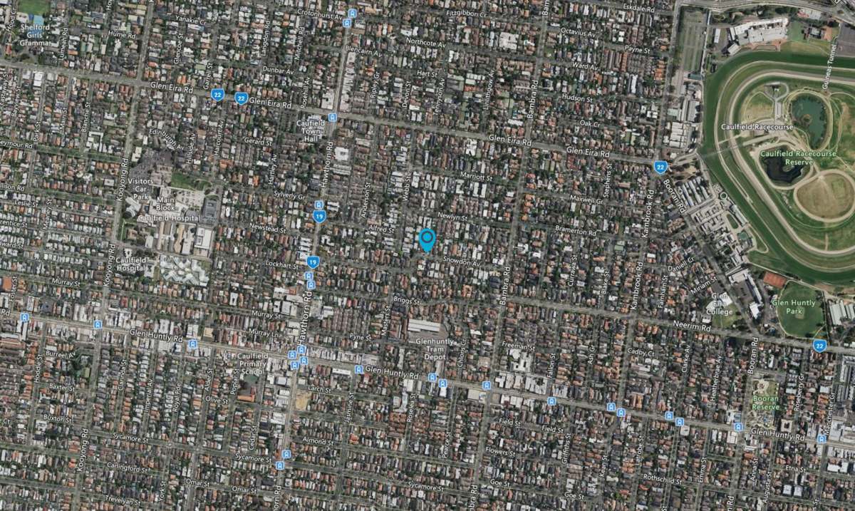 Satellite map of Caulfield, Melbourne