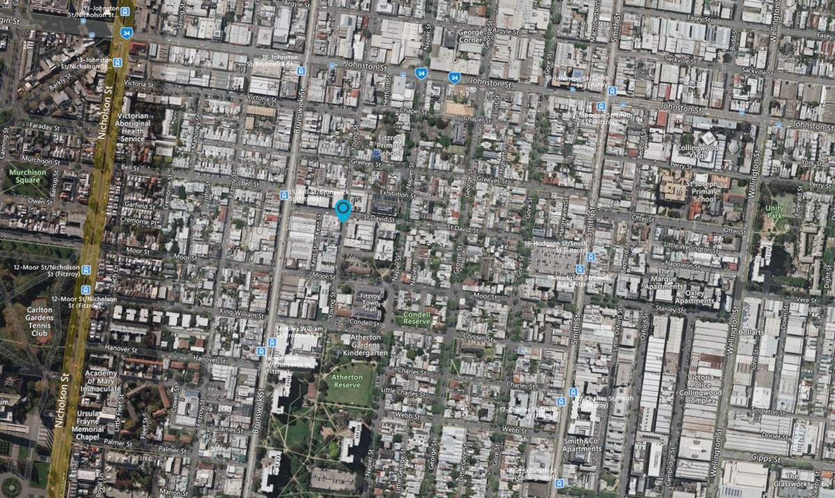 Satellite map of Fitzroy, Melbourne