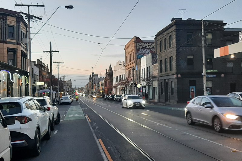 Streetscape in Fitzroy, Melbourne