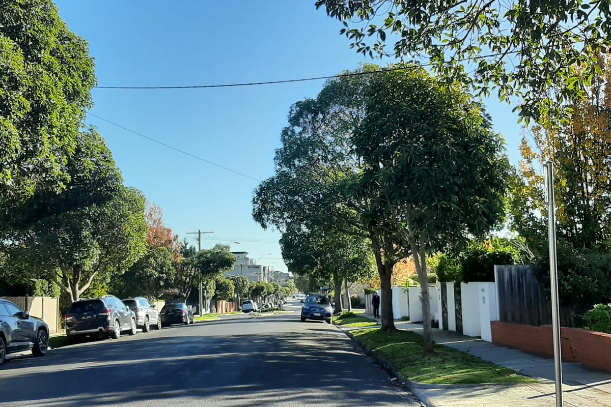 Shops along the Gardenvale Road retail strip, Melbourne