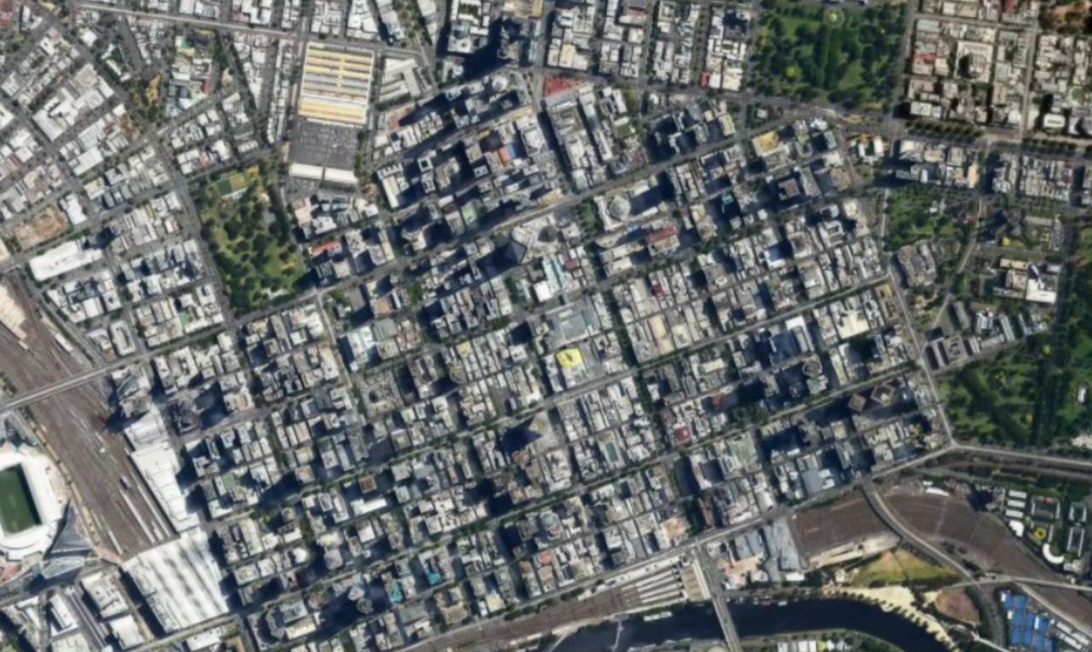 Satellite map of Melbourne, Melbourne
