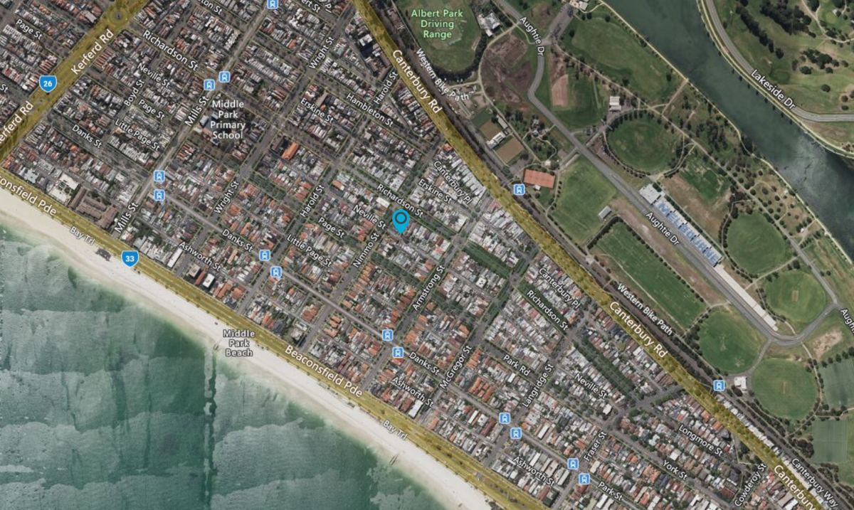 Satellite map of Middle Park, Melbourne