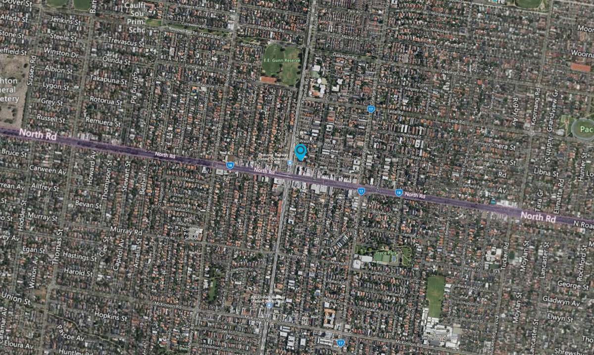 Satellite map of Ormond, Melbourne