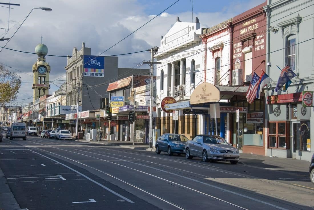 Streetscape in Richmond, Melbourne