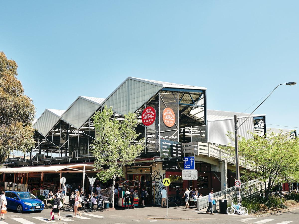 The South Melbourne Market building, a local landmark
