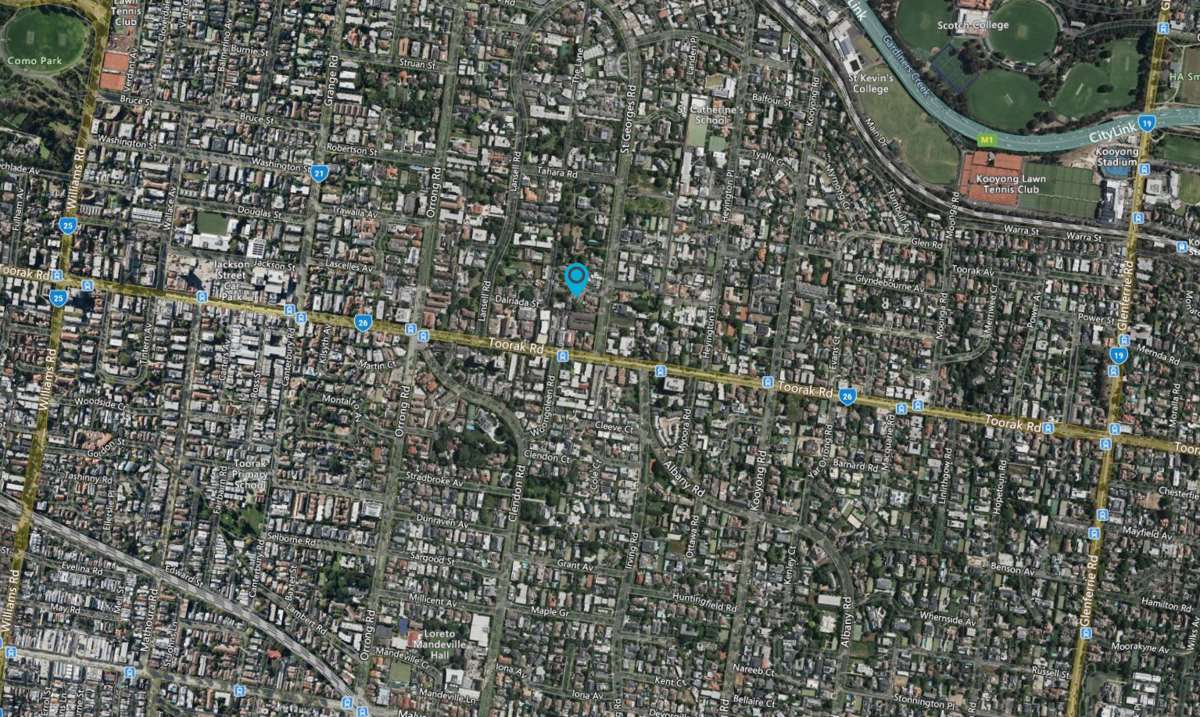 Satellite map of Toorak, Melbourne