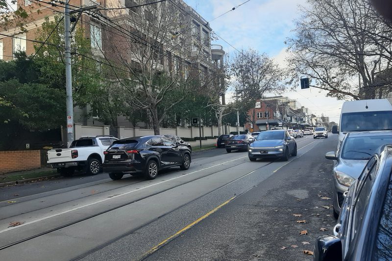 Streetscape in Toorak, Melbourne