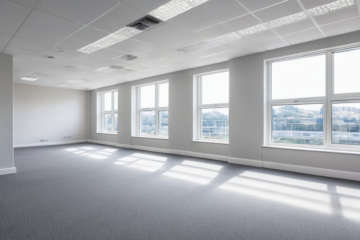 The same office cleared, clean and empty after It's Done commercial rubbish removal