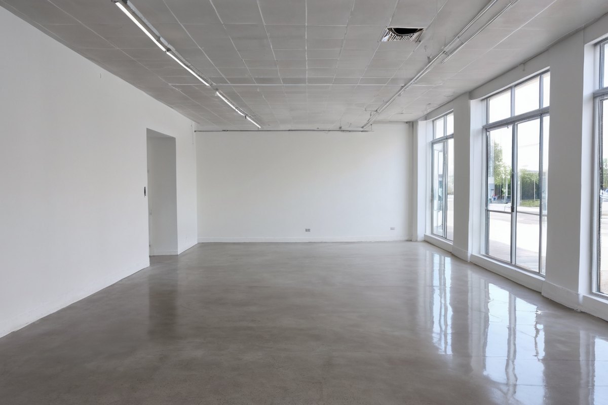 The same shop cleared to bare floor, ready for the next tenant