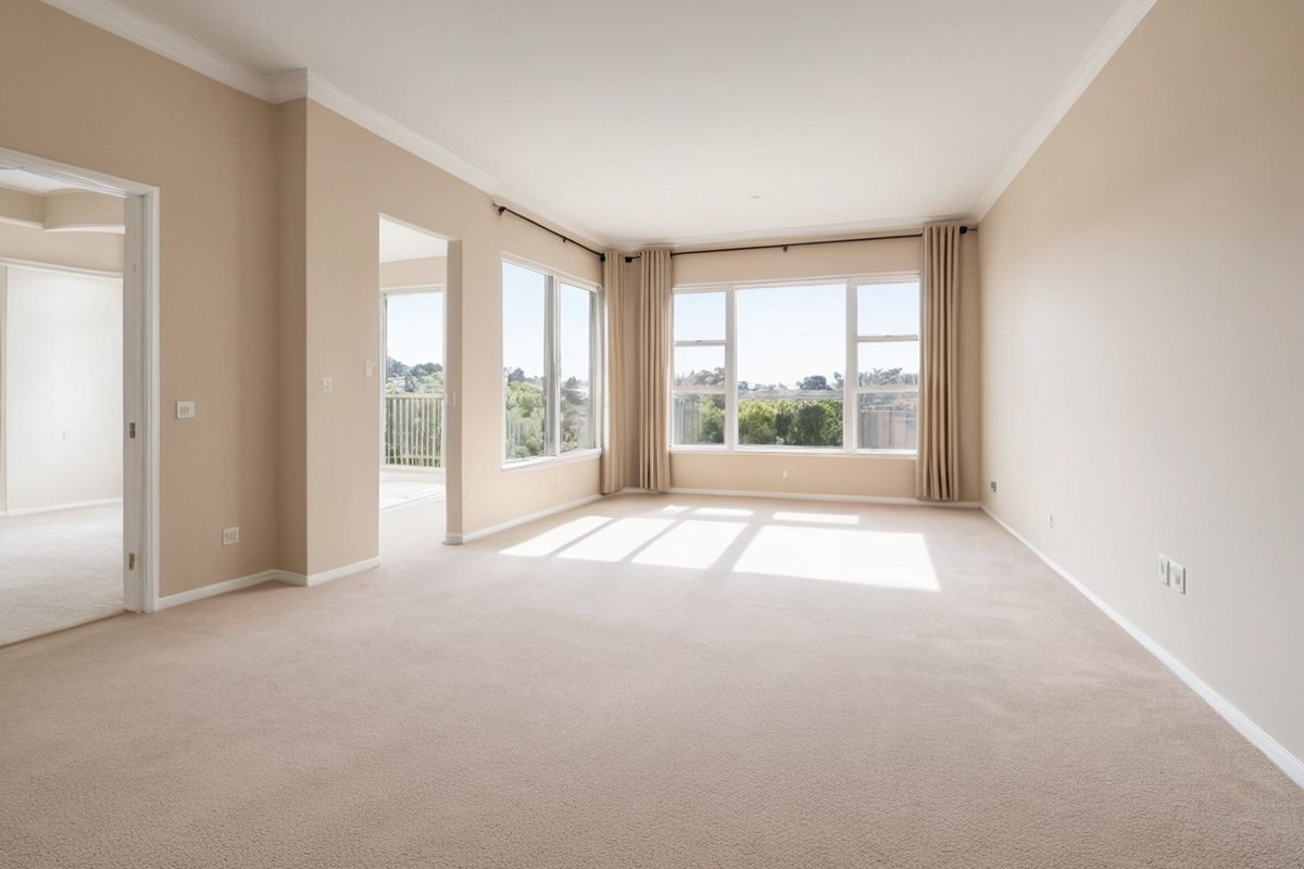 The same living room clean and empty after It's Done household rubbish removal