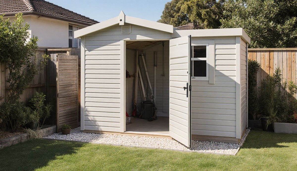 Tidy garden shed cleared out and swept