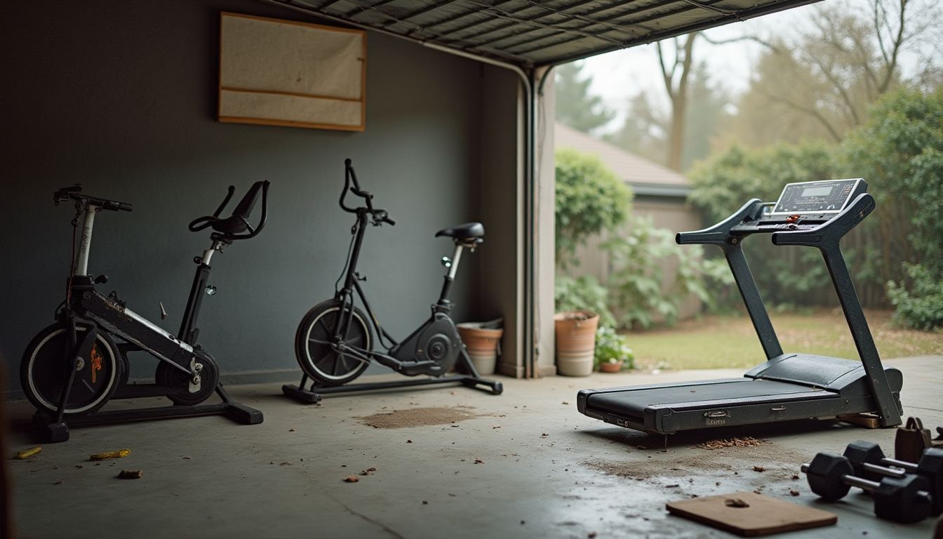 Old gym and exercise equipment ready for removal in Melbourne