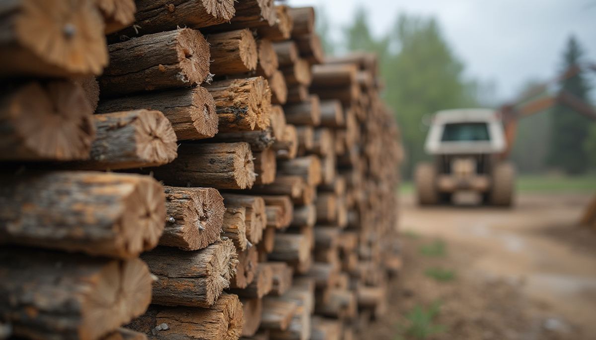 A stack of old timber and pallets ready for removal in Melbourne