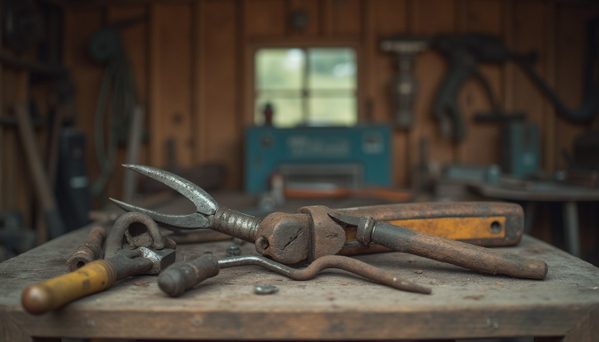 A toolbox and tools on a workbench ready for removal in Melbourne