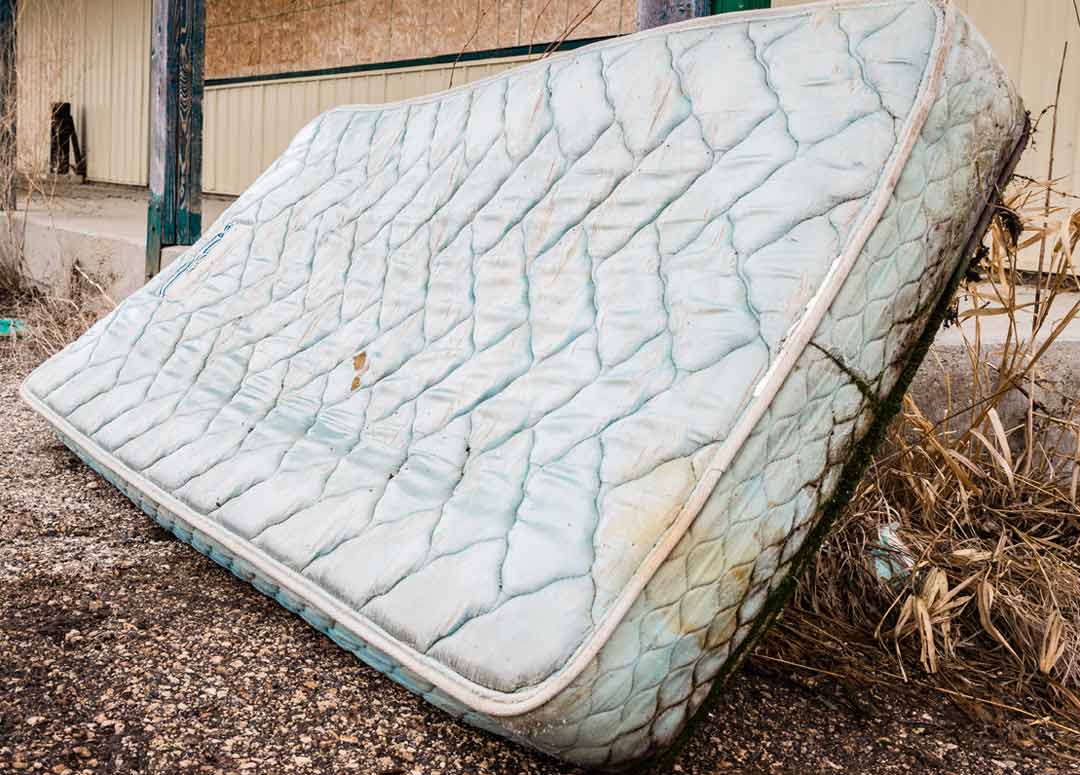 old mattress with coils spring