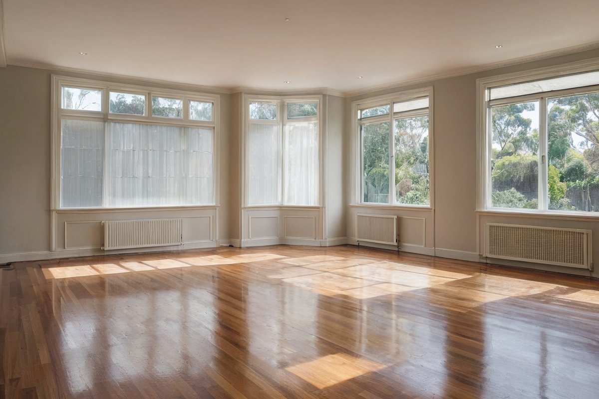 Empty and freshly cleared living room in a Melbourne home after professional rubbish removal