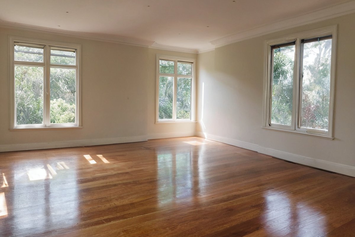 A clean, empty Melbourne living room after a compassionate deceased estate clear-out