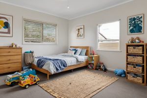 A clean, tidy children's bedroom after a school-holiday declutter in Melbourne