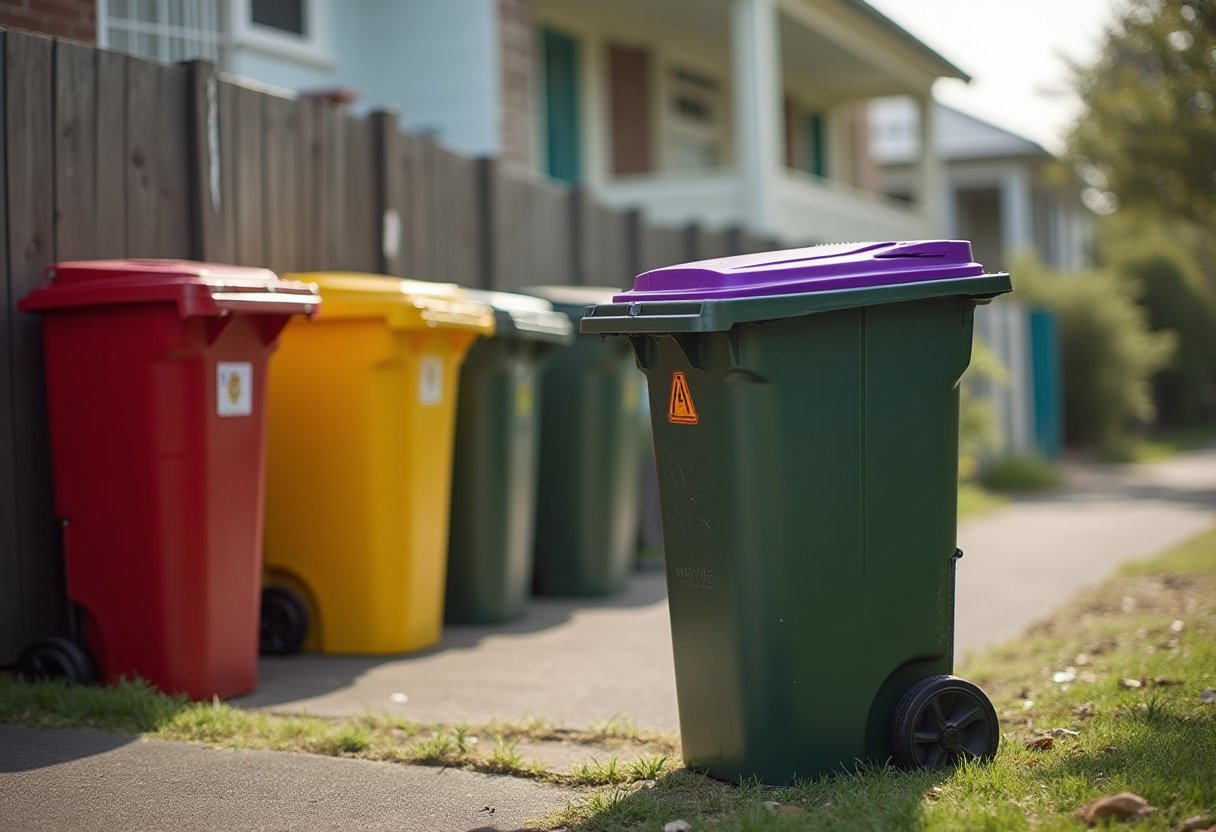 Victoria’s four bin system adds a purple glass bin by 2027